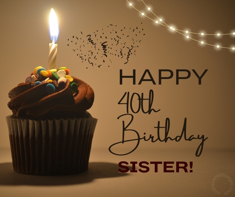 40th Birthday Wishes And Messages for Sister